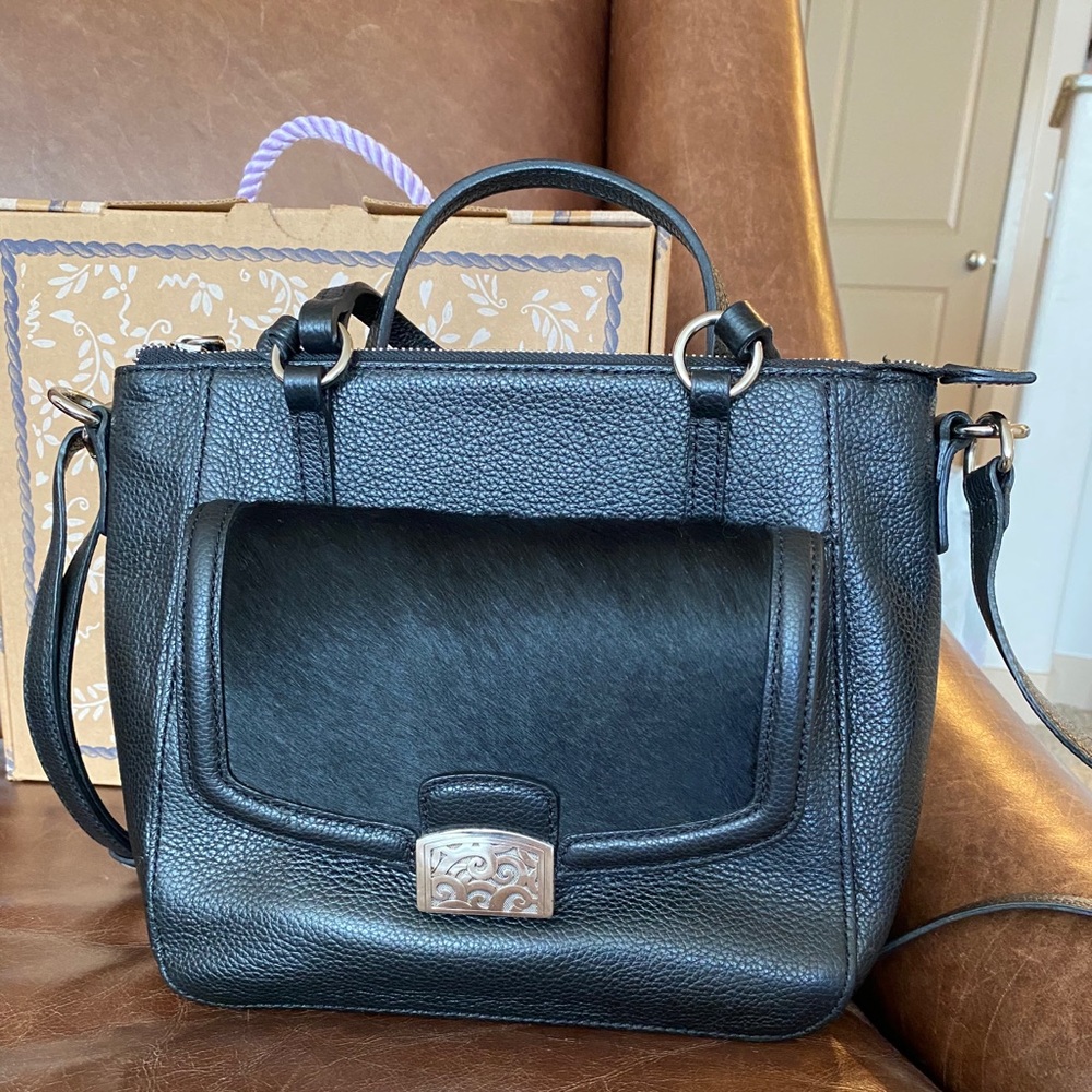 Brighton Bennett Leather Snappy Flag Bag Purse